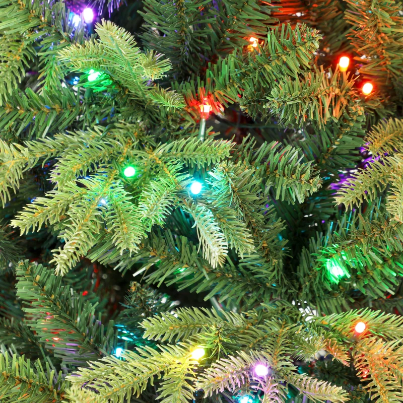 HOMCOM 9ft Christmas Tree with Synchronized LEDs, DIY Function, Frasier Grande Fir with Hinge Design, Remote, Daily Timer