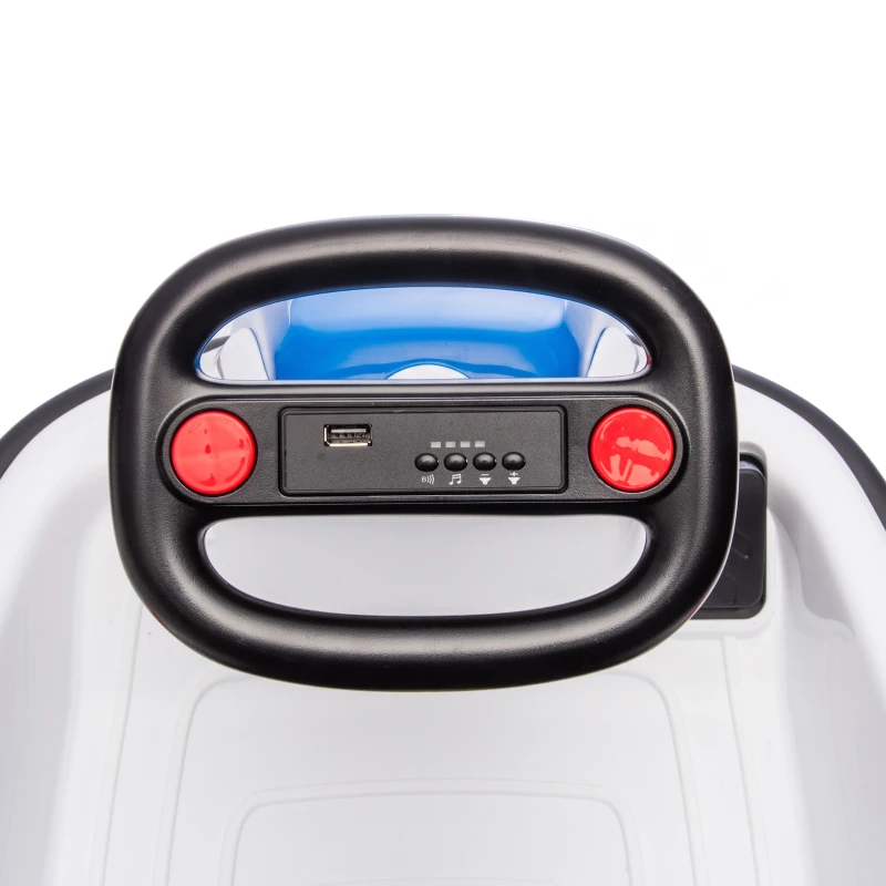 Qaba 6V Bumper Car, Electric Car for Kids with Slow Start, 360° Spin, Music and Horn for 37-72 Months, Blue