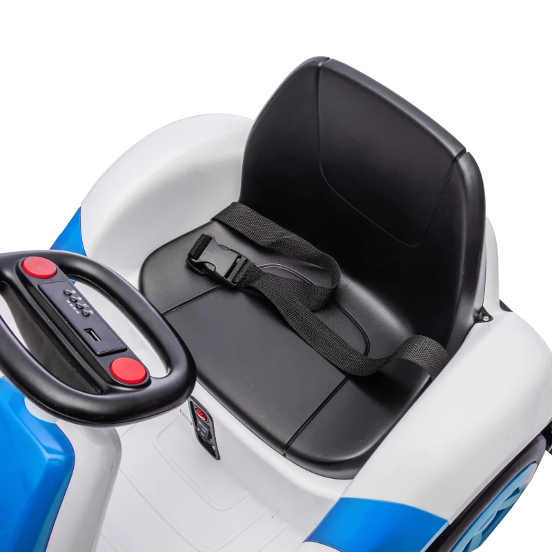 Qaba 6V Bumper Car, Electric Car for Kids with Slow Start, 360° Spin, Music and Horn for 37-72 Months, Blue