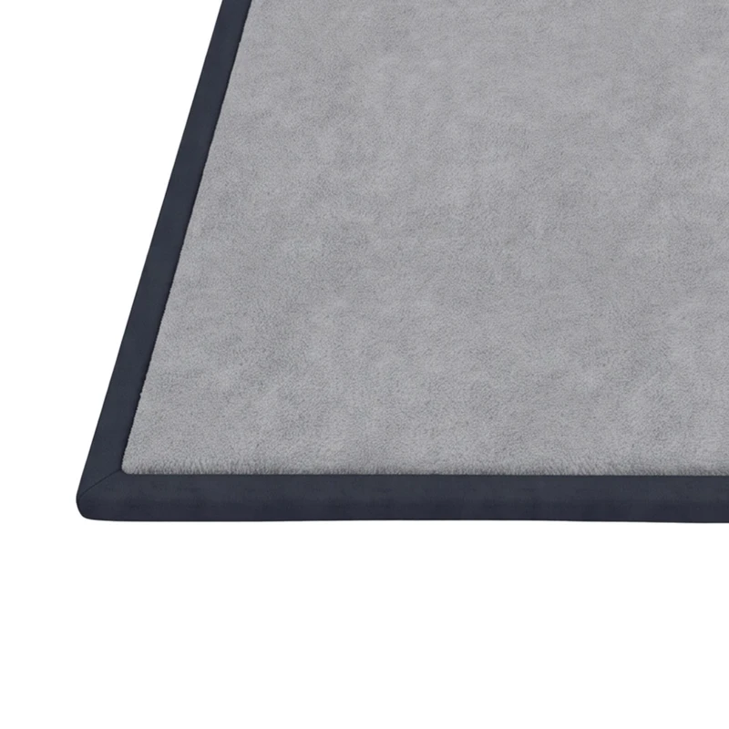 Qaba Baby Play Mat, 1.2" Thick, 71" x 59", Soft Flannel, Water-Resistant, Non-Slip Backing for Crawling Playing, Dark Grey