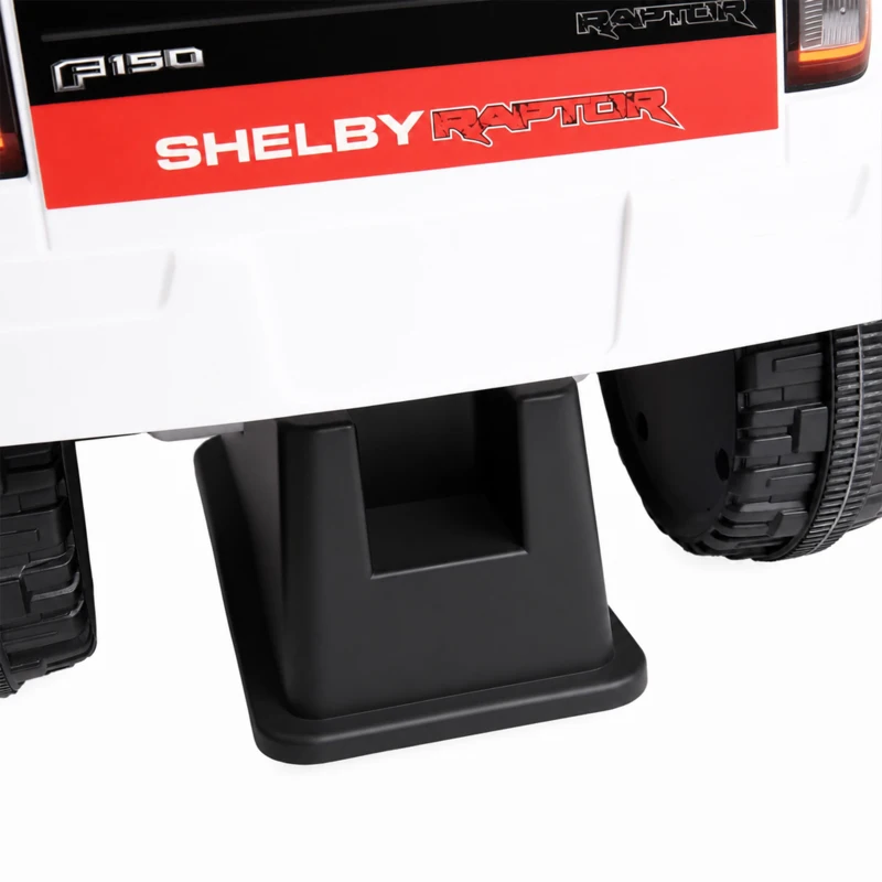 Qaba 3-in-1 Push Car for 1-3, Licensed FORD Shelby Sliding Walking Car with Parent Handle, Canopy, Guardrail, Storage, White