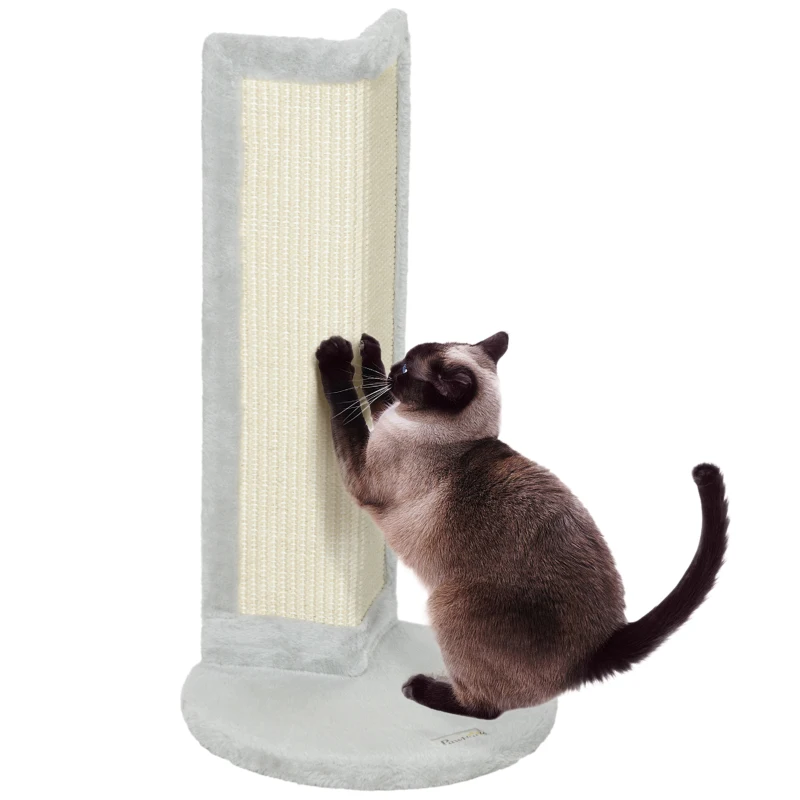 PawHut Cat Scratching Post for Indoor Kittens, 22"H Cat Scratch Post with Sisal Scratching Pad, Stable Base