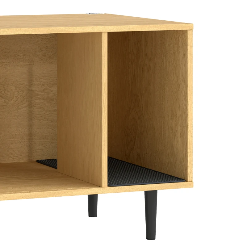 PawHut Cat Litter Box Enclosure with Sliding Door, Litter Mat, Fit Most of Litter Box, End Table, Modern Style