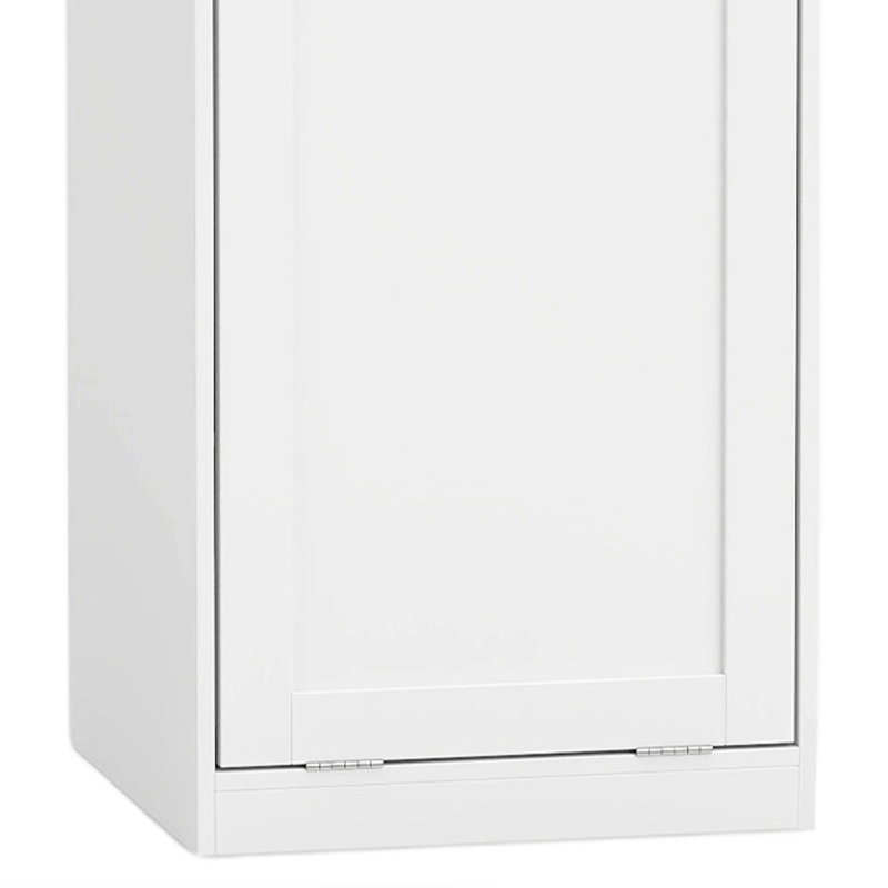 HOMCOM 67" Tall Bathroom Storage Cabinet, Freestanding Narrow Bathroom Cabinet with Tilt-out Laundry Basket, White