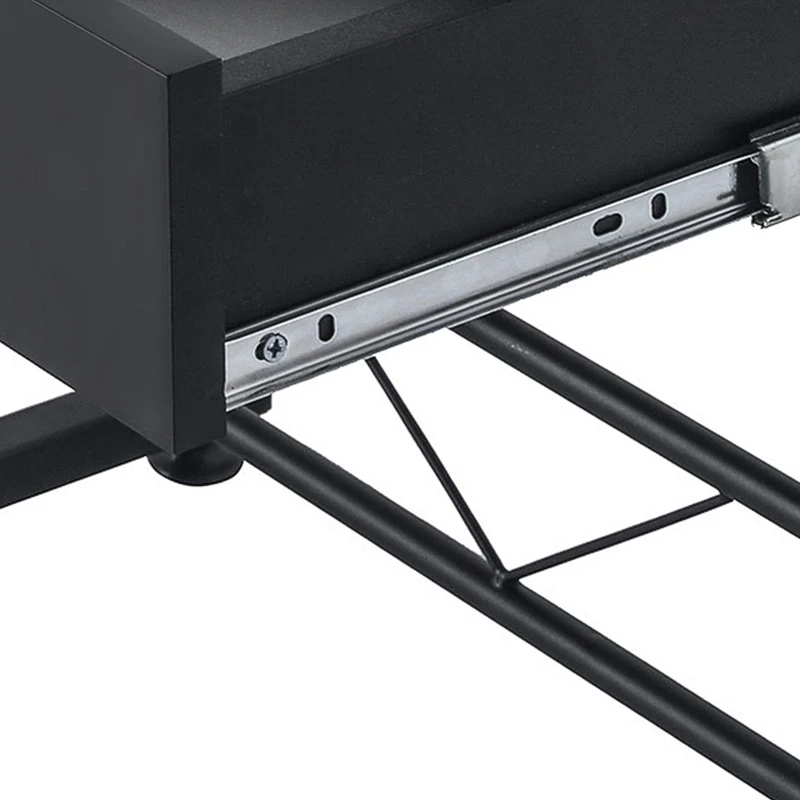 HOMCOM Computer Desk with Keyboard Tray, Writing Desk with Drawer, Workstation for Home Office, Black (35.4"Lx19.7"Wx39.4"H)