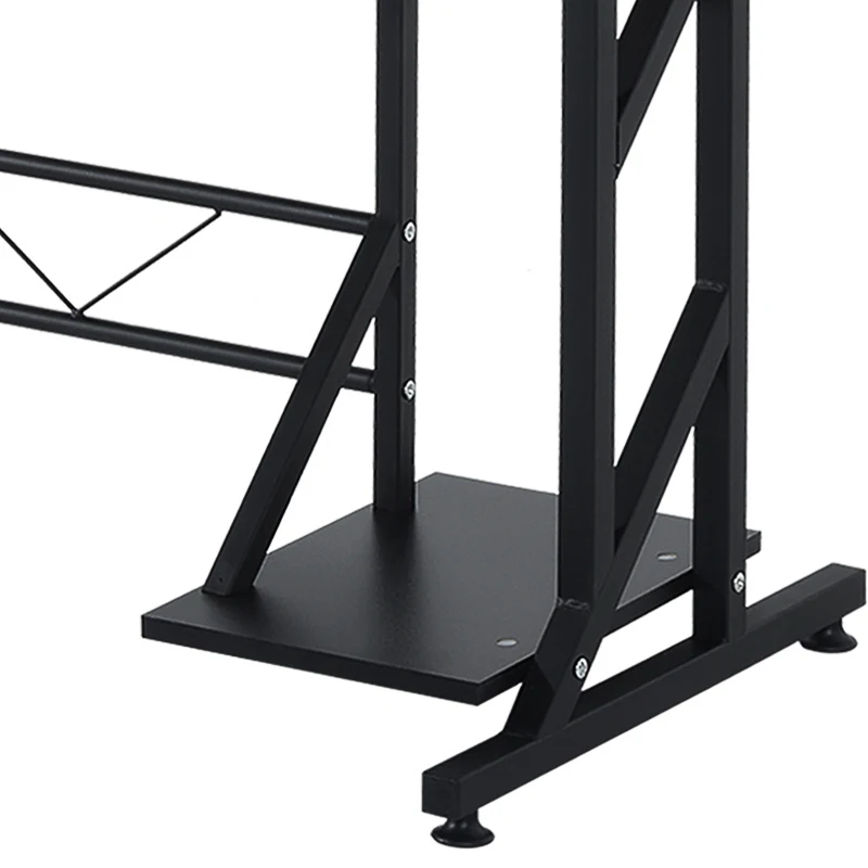 HOMCOM Computer Desk with Keyboard Tray, Writing Desk with Drawer, Workstation for Home Office, Black (35.4"Lx19.7"Wx39.4"H)