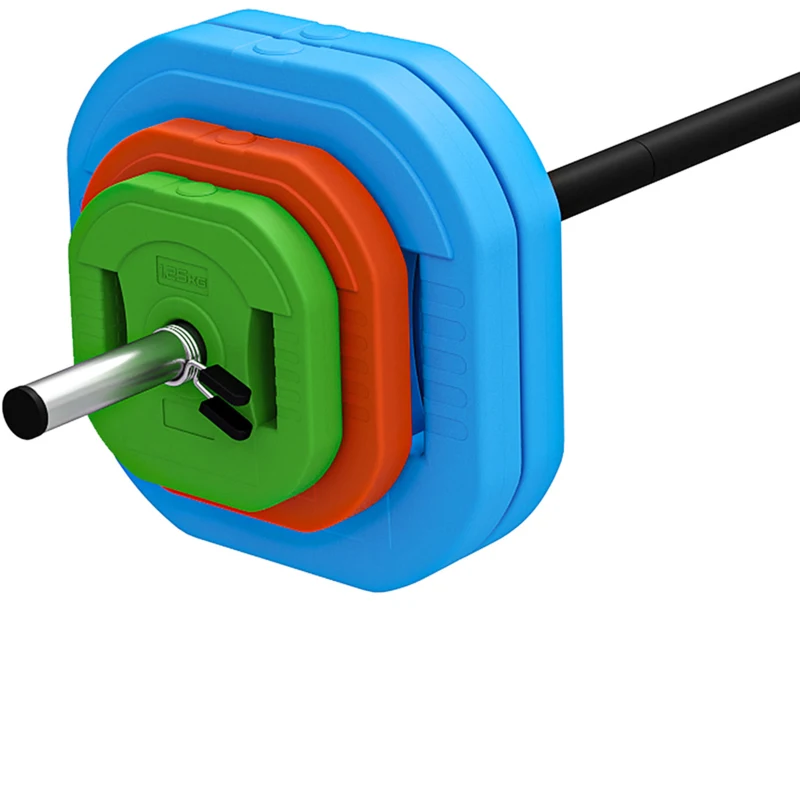 Soozier 66lbs Adjustable Barbell Weight Set, Barbell Bar with Weight Plates, Non-slip Handle, Multicolour