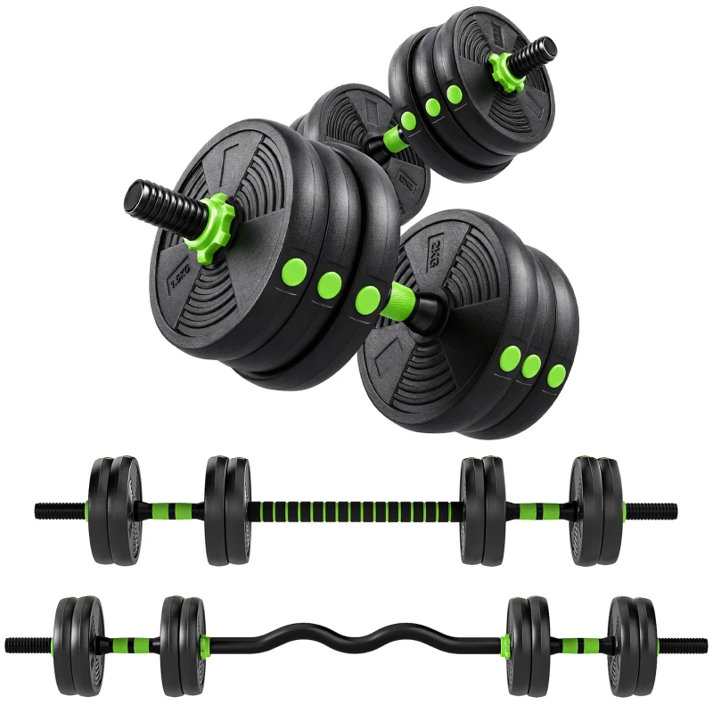 Soozier Adjustable Dumbbell Set, 4 in 1 Weights Dumbbells Set for Home Gym, 33lb Free Weights with Connector and Non-Slip Grip
