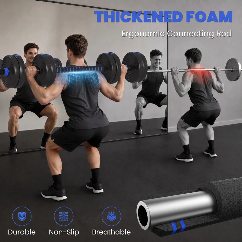 Soozier Adjustable Dumbbell Set, 4 in 1 Weights Dumbbells Set for Home Gym, 33lb Free Weights with Connector and Non-Slip Grip