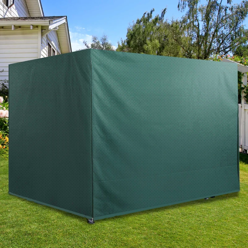 Outsunny 3-Seater Patio Swing Cover, Outdoor Garden Furniture Protection Hammock Glider Cover, Waterproof Dustproof Windproof, 85" x 61" x 59", Dark Green