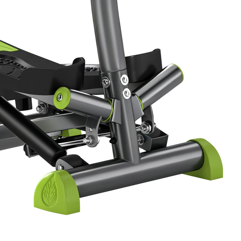 Soozier Twist Stepper Exercise Machine with Adjustable Resistance, LCD Screen - Grey & Green