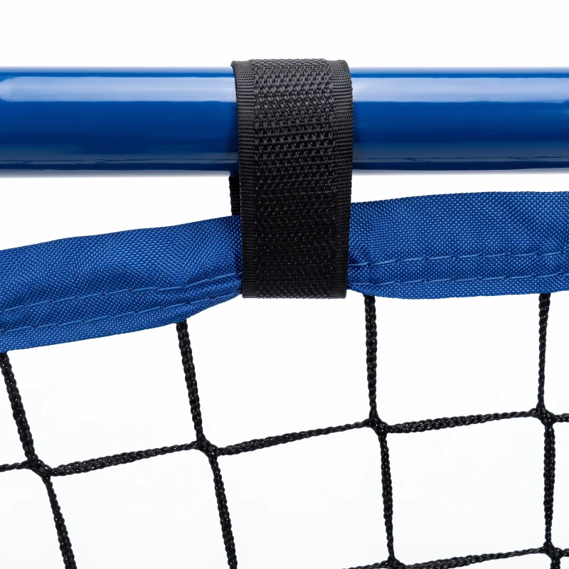 Soozier 3 in 1 Pickleball Net, Foldable Pickle Ball Net with Rebounder, Adjustable Height and Angle, Metal Frame, Blue
