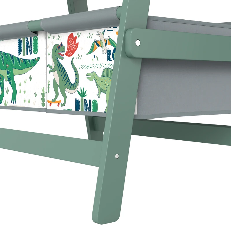 Qaba Art Easel for Kids, 3-in-1 Double-Sided Kids Easel with Chalkboard, Whiteboard, Paper Roll, 2 Storage Bins for 3-8, Green