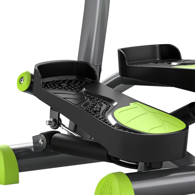 Soozier Twist Stepper Exercise Machine with Adjustable Resistance, LCD Screen - Grey & Green