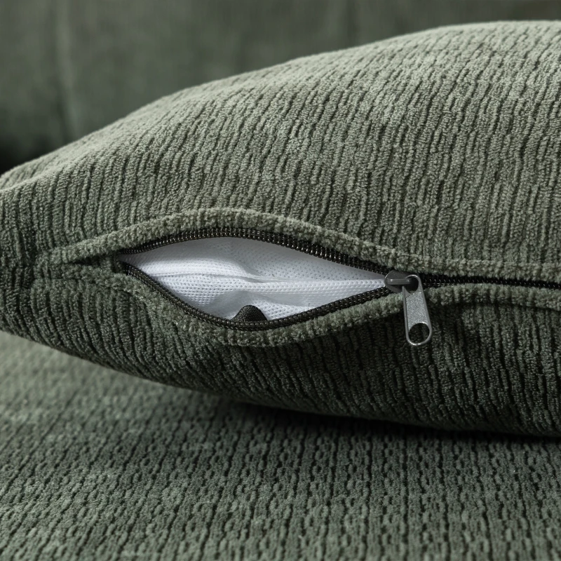 HOMCOM Sectional Sofa Bed, 113" U Shaped Pull Out Sleeper Sofa Bed with Dual Storage Chaises, Wide and Deep Seat, Green