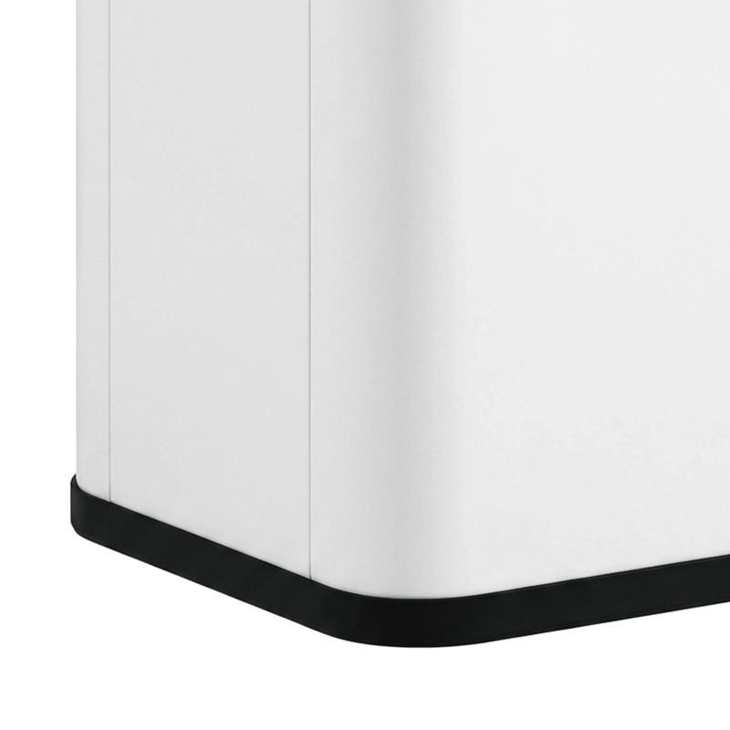 HOMCOM 10.6 Gal (40 L) Automatic Garbage Can w/ Soft-Close Lid, Trash Can with Fingerprint Resistant Stainless Steel, White