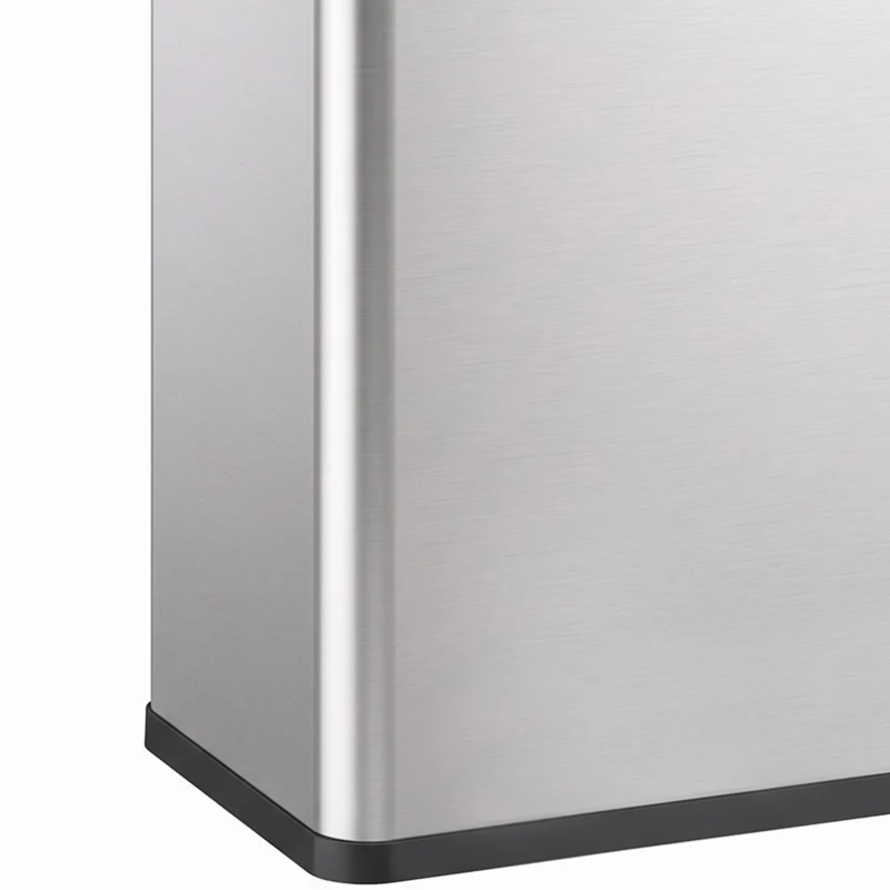 HOMCOM Automatic Trash Can, 15.8Gal / 60L Touchless Garbage Can with Dual Compartments, Stainless Steel, Silver