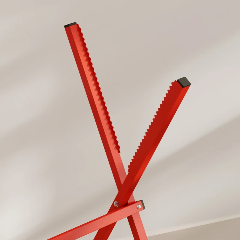 HOMCOM Foldable Saw Horse, Heavy Duty Cutting Stand with Adjustable Height and Width, A-Frame Sawhorse with Locking Buckle