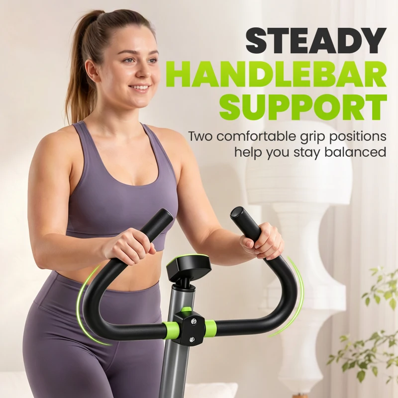 Soozier Twist Stepper Exercise Machine with Adjustable Resistance, LCD Screen - Grey & Green
