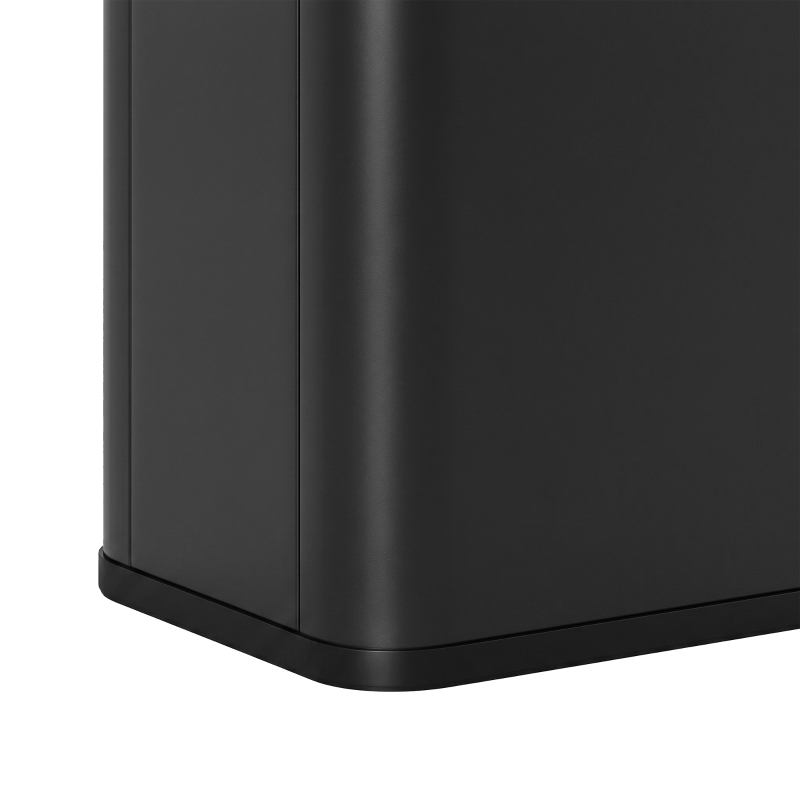 HOMCOM 13.2 Gal (50 L) Automatic Garbage Can w/ Soft-Close Lid, Trash Can with Fingerprint Resistant Stainless Steel, Black
