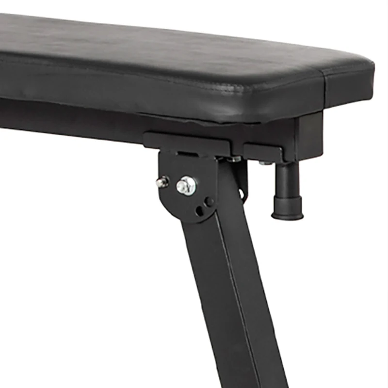 Soozier Adjustable Weight Bench, Foldable Bench Press with Barbell Rack and Dip Station for Home Gym, Strength Training Multiuse Workout Bench, Black