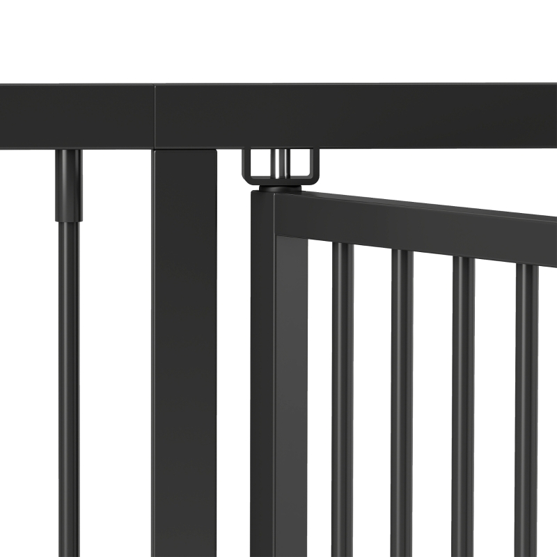 PawHut 71" Extra Tall Cat Gate,  29"-39" Wide Pet Gate with No Drilling, Narrow Spacing, Pull-Ring Latch, 2 Extension Kits