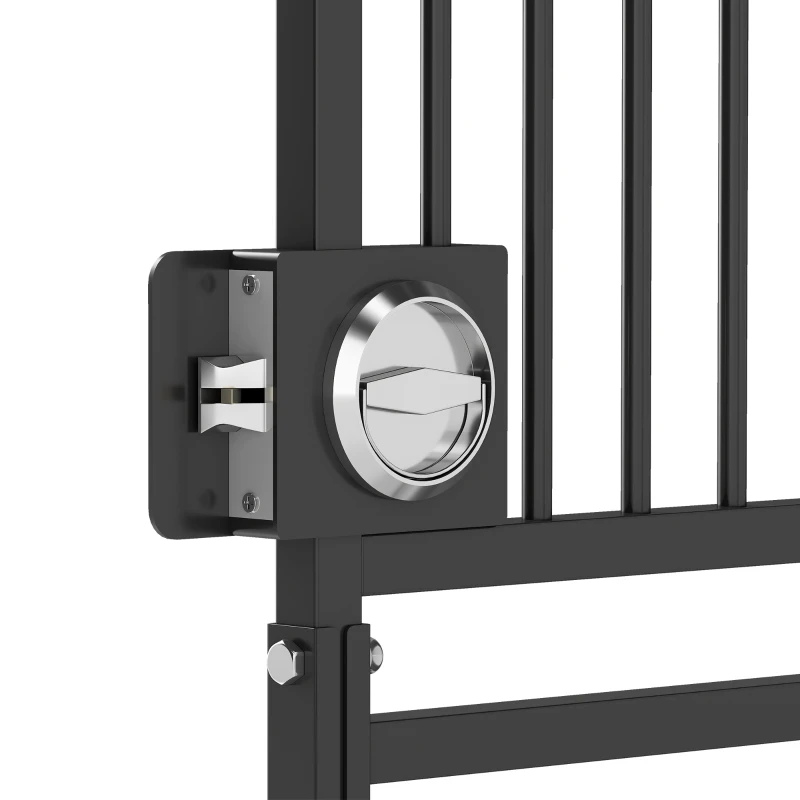 PawHut 71" Extra Tall Cat Gate,  29"-39" Wide Pet Gate with No Drilling, Narrow Spacing, Pull-Ring Latch, 2 Extension Kits