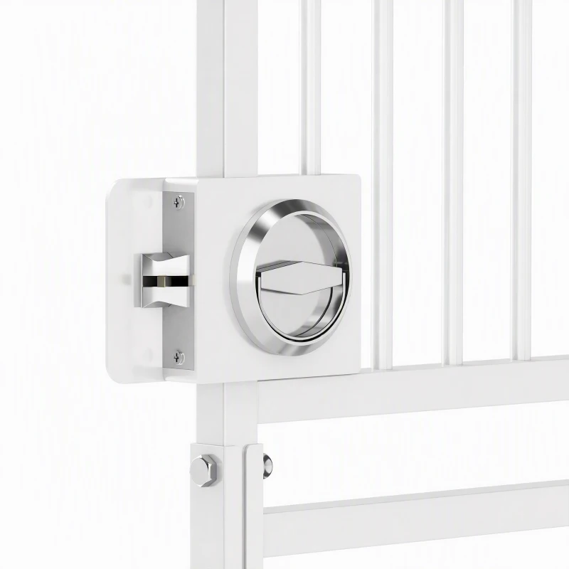 PawHut 71" Extra Tall Cat Gate,  29"-39" Wide Pet Gate with No Drilling, Narrow Spacing, Pull-Ring Latch, 2 Extension Kits