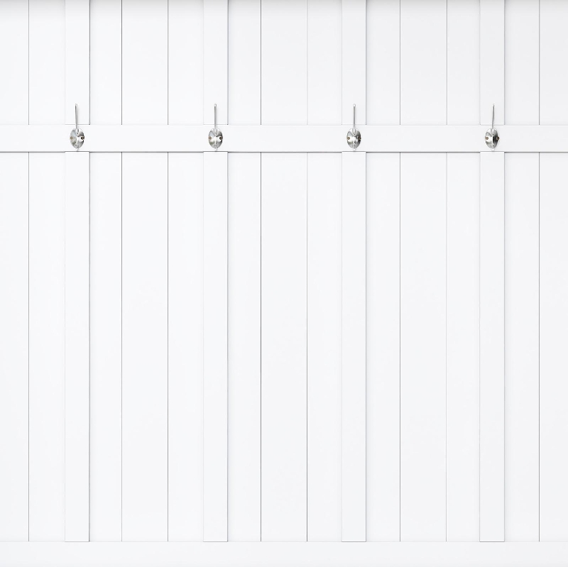 Farmhouse Hall Tree Coat Rack with 13 Compartments, Shoe Storage Bench Unit with Wide Storage Seating Bench, 59'' L x 18'' W x 79'' H, White