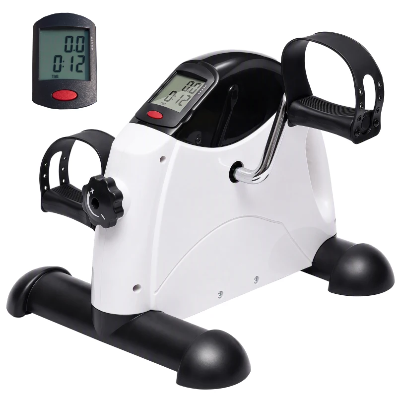 Soozier Portable Mini Exercise Bike Desk Pedal Indoor Cycle Fitness Hand Foot Exercise Machine w/ LCD Display