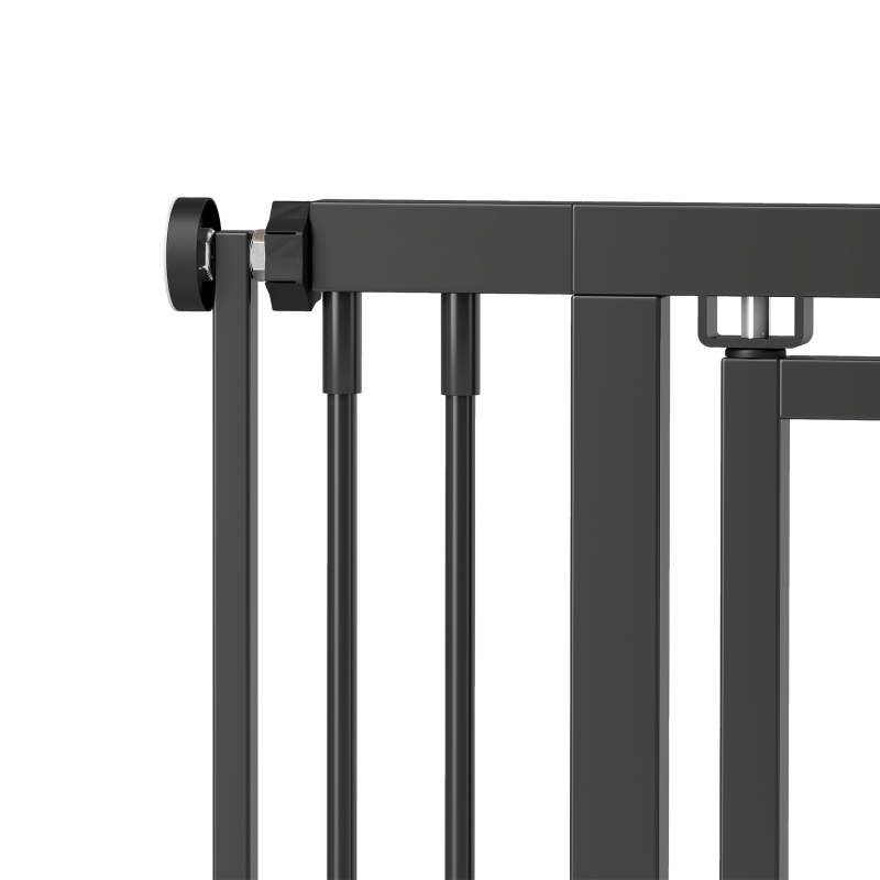 PawHut 71" Extra Tall Cat Gate,  29"-39" Wide Pet Gate with No Drilling, Narrow Spacing, Pull-Ring Latch, 2 Extension Kits