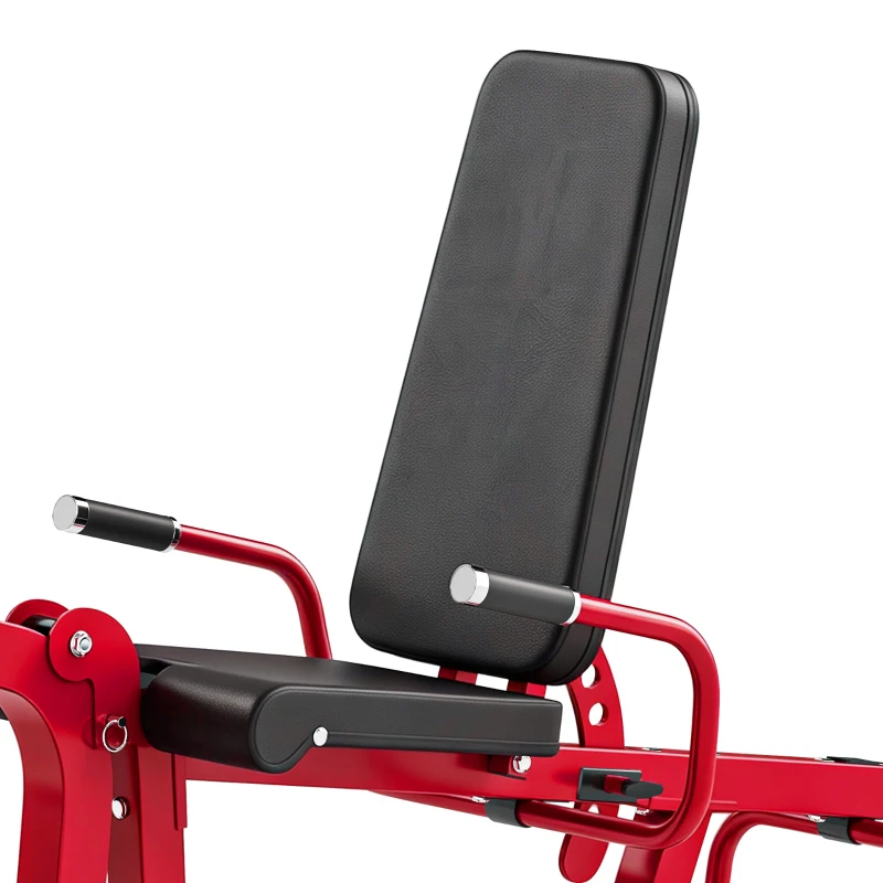 Soozier 3-in-1 Leg Extension and Curl Machine, 660LBS Heavy Duty Adjustable Weight Bench with Leg Developer, Red