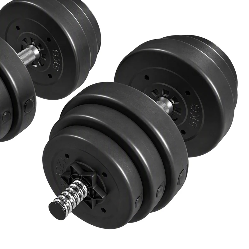 Soozier 3-in-1 Adjustable Dumbbell Set, 110 lb Weights Dumbbells Set for Home Gym with Non-Slip Grip