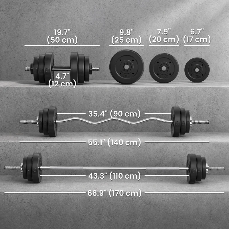 Soozier 3-in-1 Adjustable Dumbbell Set, 110 lb Weights Dumbbells Set for Home Gym with Non-Slip Grip