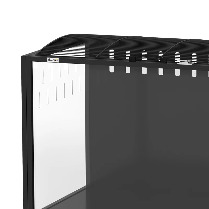 PawHut 31.9" L Hamster Cage, Large Hamster Habitats Steel Frame Chewproof, Deep Bedding Space for Pets Enrichment