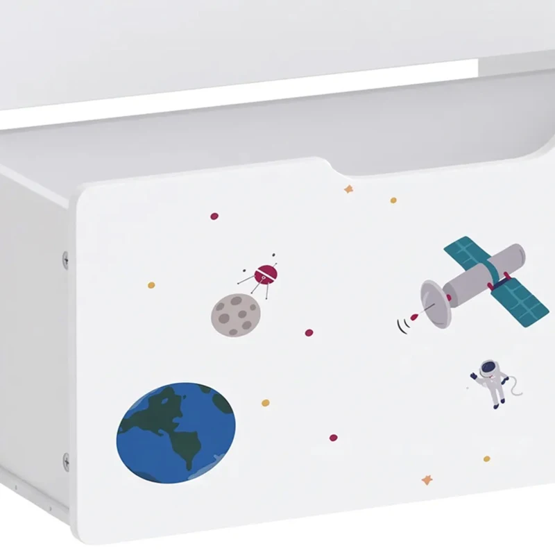 Qaba Montessori Kids Bookshelf with Moveable Drawer, 3-Tier Bookshelf for Kids Room, Nursery, Playroom, Ages 3-8 Years, White