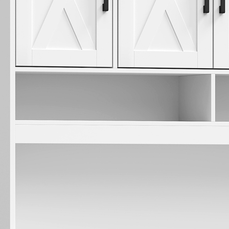 HOMCOM 73" Pantry Cabinet with Charging Station, Tall Kitchen Hutch with Microwave Stand, Kitchen Pantry Storage Cabinet, White