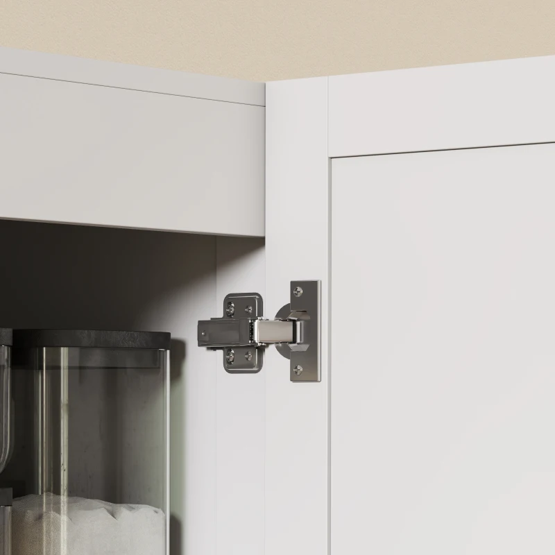 HOMCOM 71" Tall Farmhouse Pantry Cabinet, Kitchen Pantry Storage Cabinet with Soft-Close Hinges, Adjustable Shelves, White