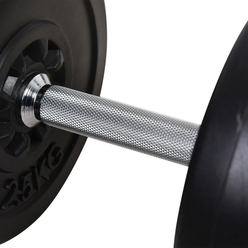 Soozier 145lbs Dumbbell & Barbell Adjustable Set Plate Bar Clamp Rod Home Gym Sports Area Exercise