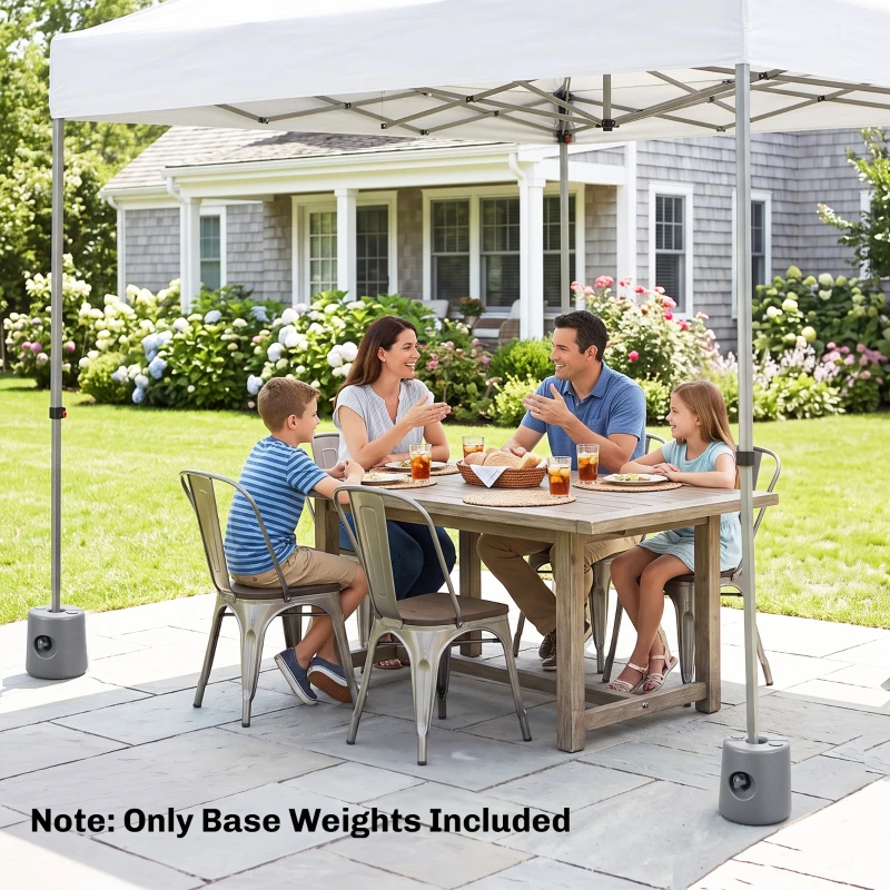 Outsunny HDPE Tent Weights Set of 4, Canopy Weights, Fill with Water or Sand, 104LBS