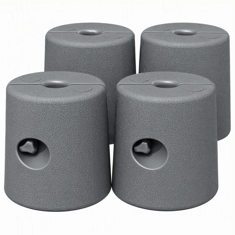 Outsunny HDPE Tent Weights Set of 4, Canopy Weights, Fill with Water or Sand, 104LBS