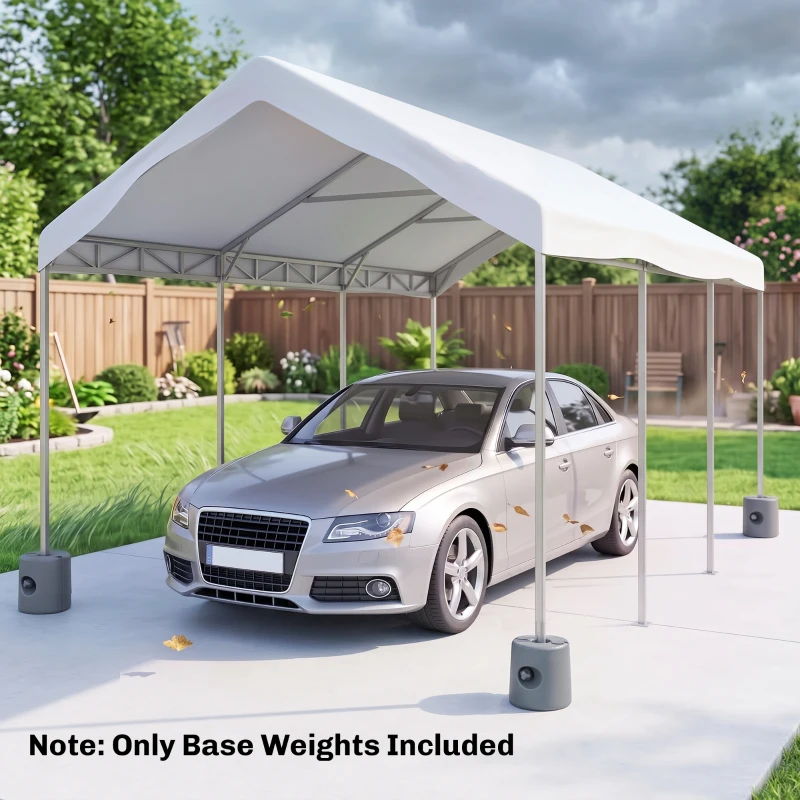 Outsunny HDPE Tent Weights Set of 4, Canopy Weights, Fill with Water or Sand, 104LBS