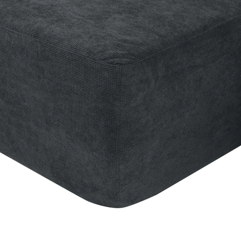 Modern Cloud Sectional with L-Shape Chaise and Deep Seat, Modular Sofa with Cotton-Linen Fabric and No Assembly, 85'' L x 53" W x 24" H, Grey