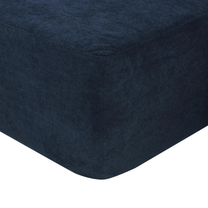 Modern Cloud Sectional with L-Shape Chaise and Deep Seat, Modular Sofa with Cotton-Linen Fabric and No Assembly, 85'' L x 53" W x 24" H, Blue