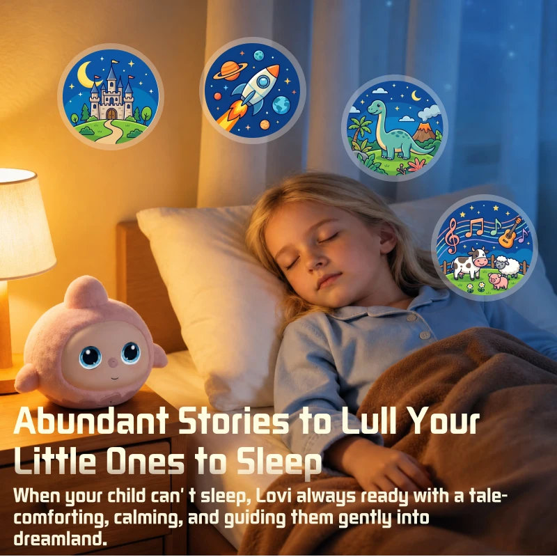 Lovi AI Companion Interactive Robot for Play, Bedtime and Learning, Smart Emotional Talking Toys for Kids With LCD Emotional Eye Screen, Desk Educational Playmate for Boys & Girls, Pink