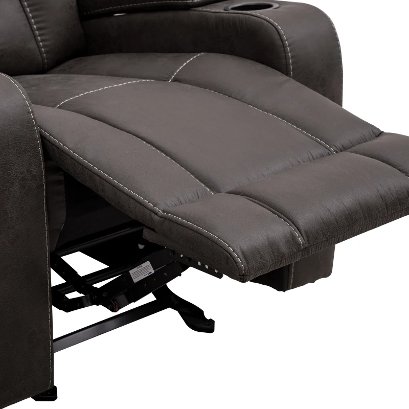 Comfortable 3-Seat Reclining Sofa with Console and Cup Holders, Modern Recliner Couch with Power Outlets and USB Ports, 84'' L x 38" W x 40" H