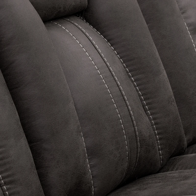 Comfortable 3-Seat Reclining Sofa with Console and Cup Holders, Modern Recliner Couch with Power Outlets and USB Ports, 84'' L x 38" W x 40" H