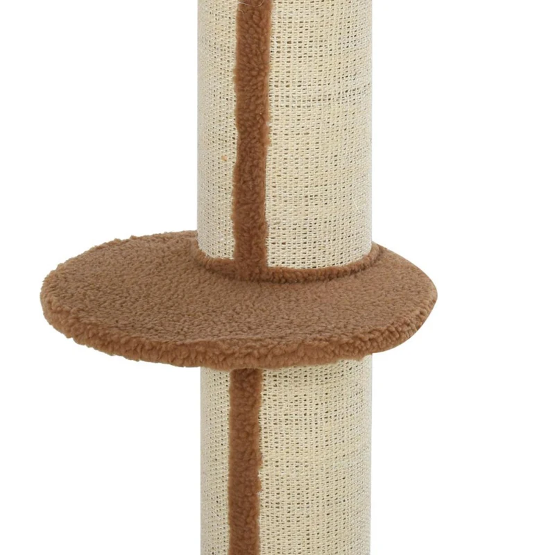 PawHut Cat Tree Kitty Tower with Sisal Mat Scratching Post, Cat Bed, Cushion, Perch, 18" x 18" x 36", Brown