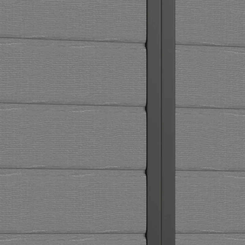 Outsunny 6x4.5FT Plastic Shed, Lockable Garden Tool Storage House with Double Doors and Vent, Grey