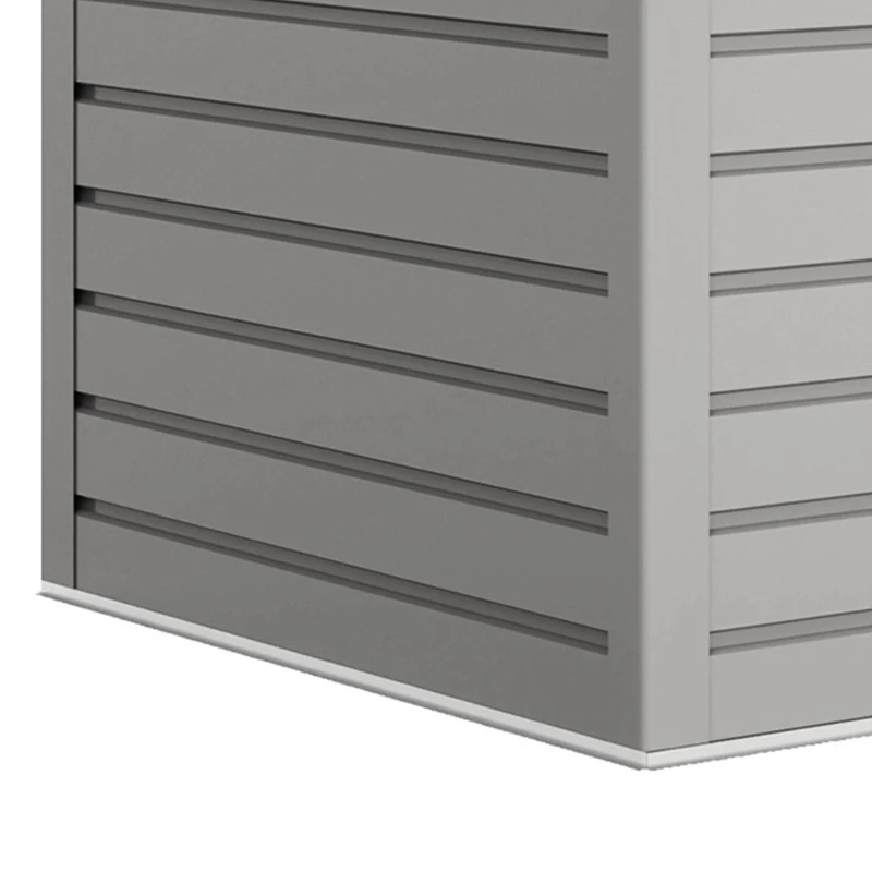 Outsunny 8 x 4FT Galvanized Garden Storage Shed, Metal Outdoor Shed with Double Doors and 2 Vents, Light Grey
